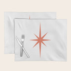 Orange Mid Century Starburst Placemat Gallery Image 1