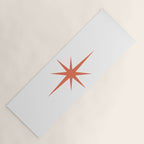 Orange Mid Century Starburst Yoga Mat Gallery Image 1