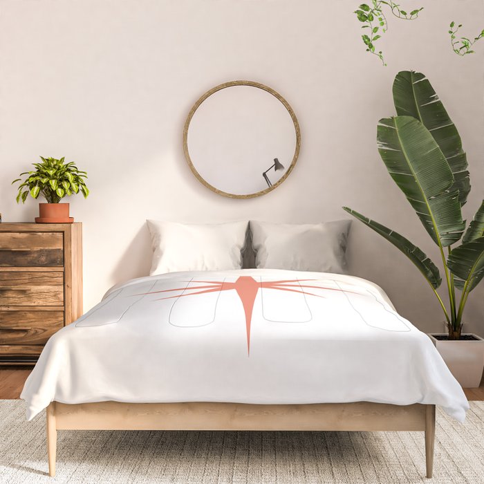 Orange Mid Century Starburst Comforter Gallery Image 3