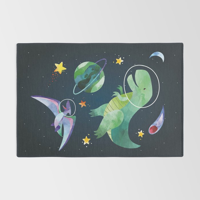 Space T-Rex dinosaur Rug Gallery Image 2