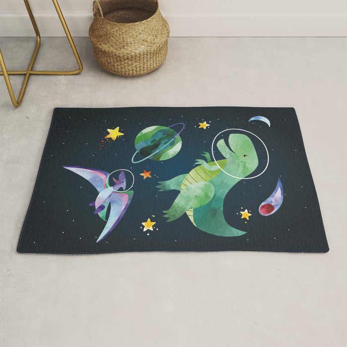 Space T-Rex dinosaur Rug Gallery Image 1