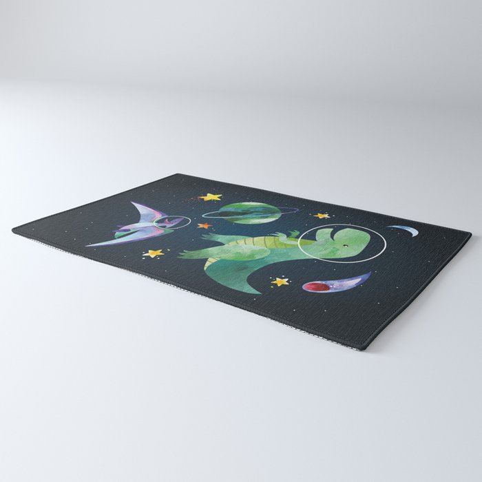 Space T-Rex dinosaur Rug Gallery Image 3