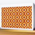 70s Groovy Daisy Ovals Pattern Wall Mural Gallery Image 2