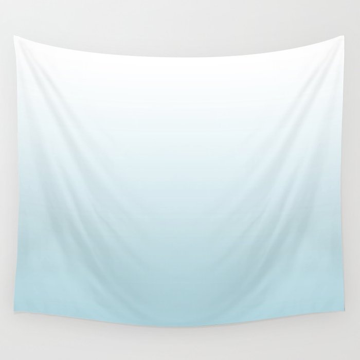 Ombre Blue Plume Wall Tapestry Gallery Image 4