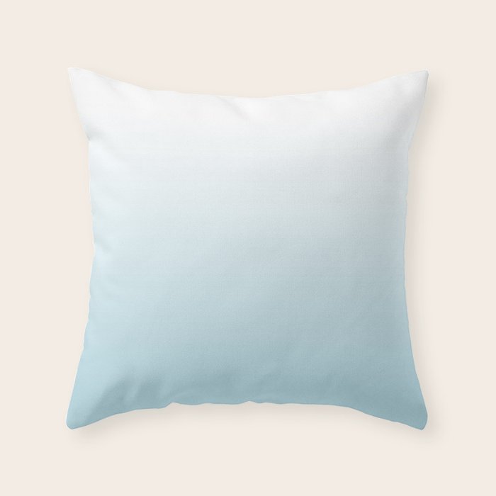 Ombre Blue Plume Throw Pillow Gallery Image 6
