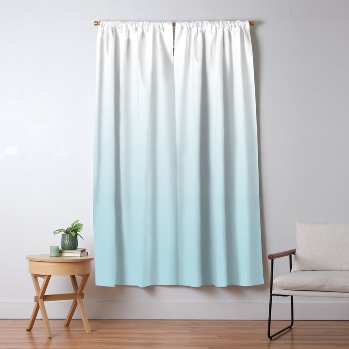 Ombre Blue Plume Window Curtain Gallery Image 5