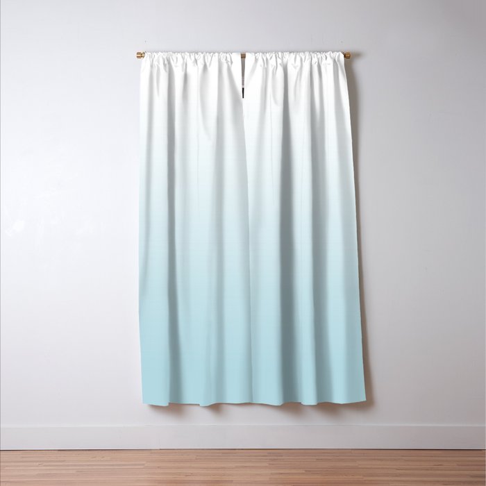 Ombre Blue Plume Window Curtain Gallery Image 3