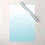 Ombre Blue Plume Wrapping Paper Gallery Image 1