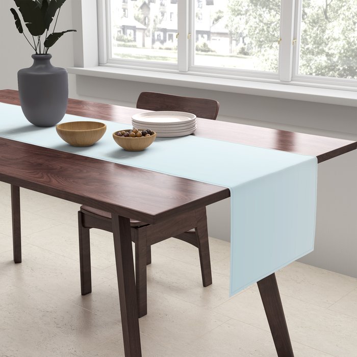 Ombre Blue Plume Table Runner Gallery Image 2