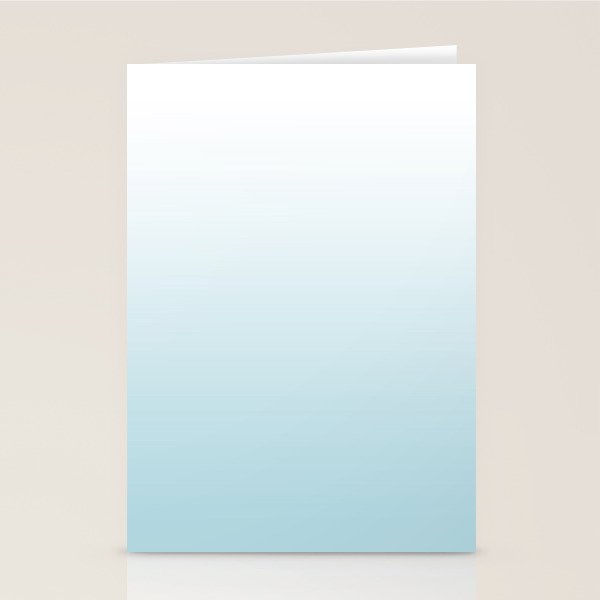 Ombre Blue Plume Stationery Card Gallery Image 2