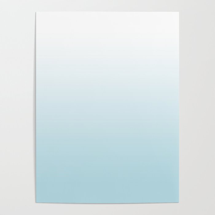 Ombre Blue Plume Poster Gallery Image 1
