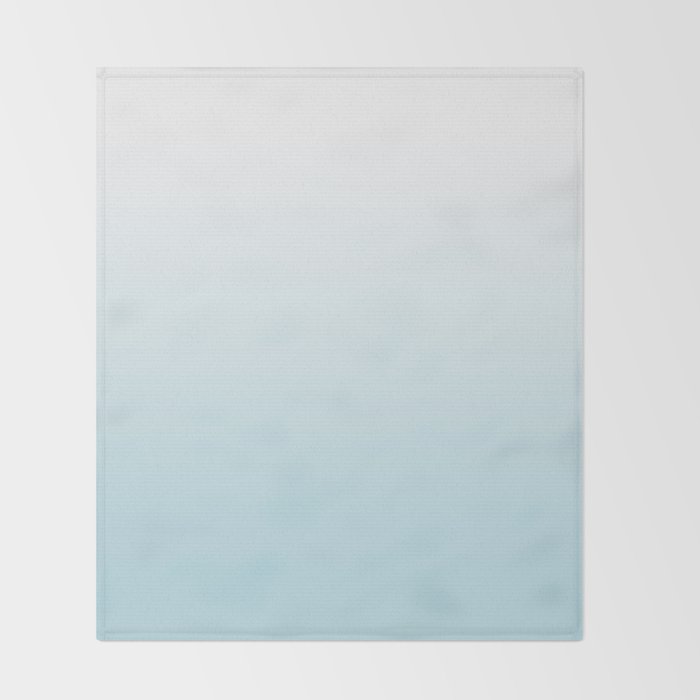 Ombre Blue Plume Throw Blanket Gallery Image 2