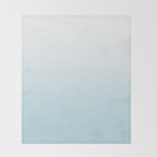 Ombre Blue Plume Throw Blanket Gallery Image 2