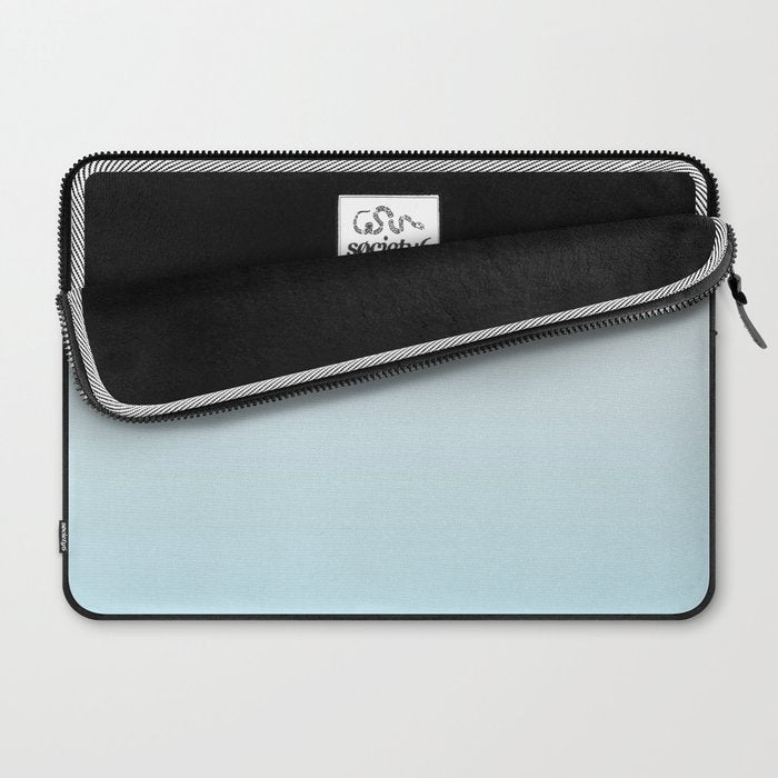 Ombre Blue Plume Laptop Sleeve Gallery Image 2