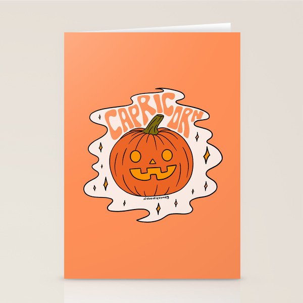 Capricorn Jack O Lantern Stationery Card Gallery Image 1