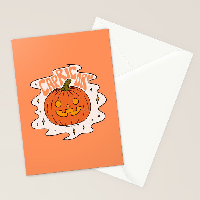 Capricorn Jack O Lantern Stationery Card Gallery Image 2