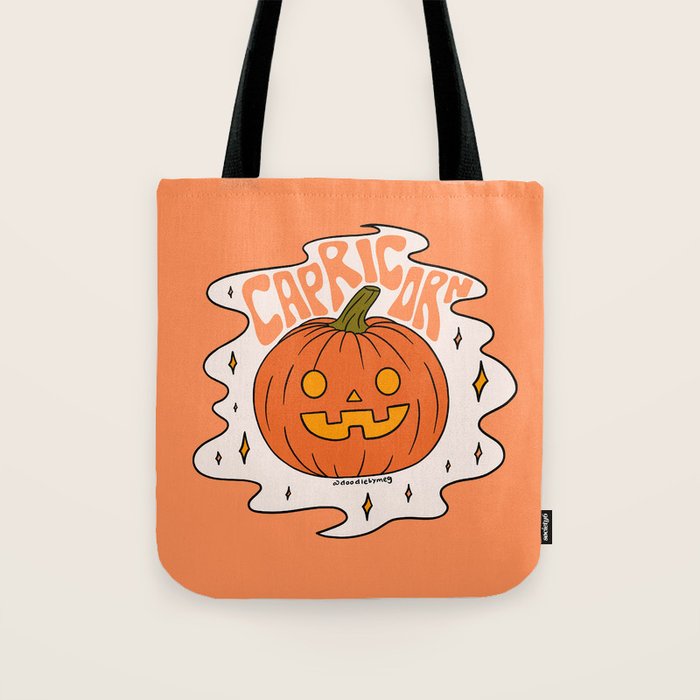 Capricorn Jack O Lantern Tote Bag Gallery Image 1