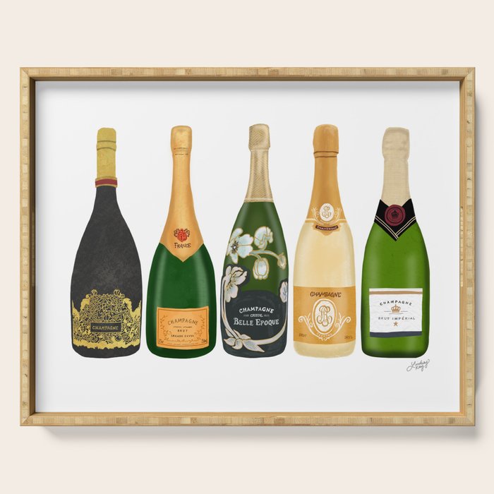 Champagne Bottles Serving Tray Gallery Image 1