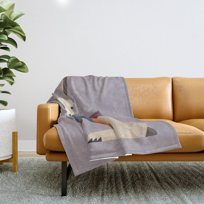 European Hare Throw Blanket Gallery Image 1
