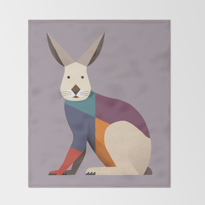 European Hare Throw Blanket Gallery Image 2