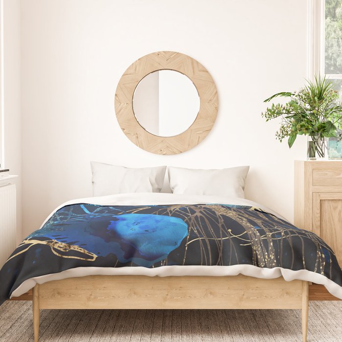 Metallic Jellyfish IV Duvet Cover Gallery Image 3