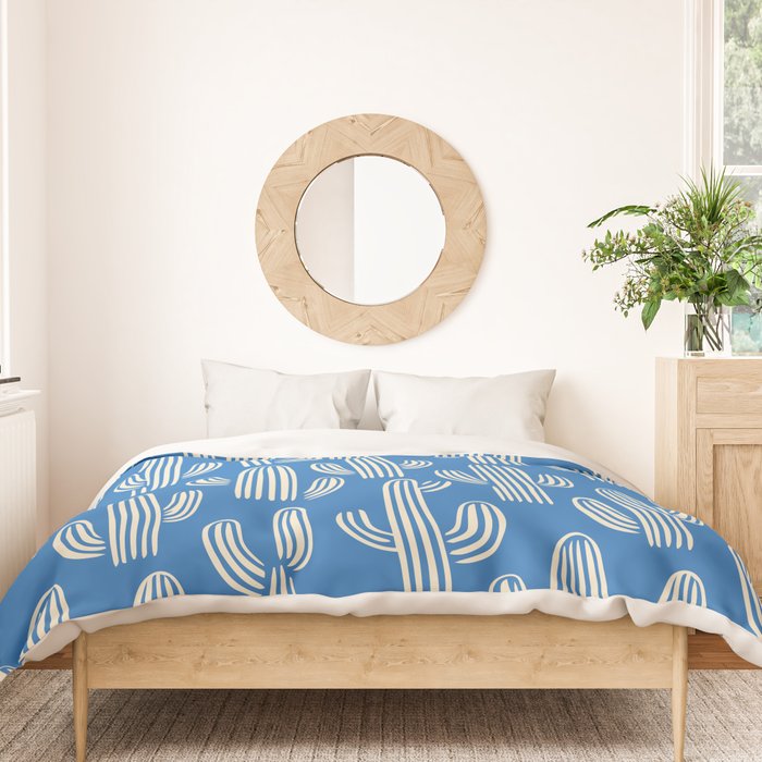 Cactus plant hand drawn pattern Duvet Cover Gallery Image 3