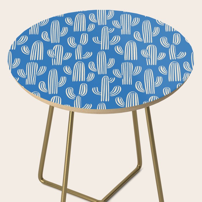 Cactus plant hand drawn pattern Side Table Gallery Image 2