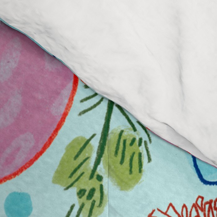 Winter Forest Woodland Animals in Arctic Blue Comforter Gallery Image 4