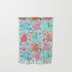Winter Forest Woodland Animals in Arctic Blue Wall Hanging Gallery Image 1