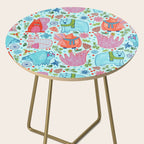 Winter Forest Woodland Animals in Arctic Blue Side Table Gallery Image 2
