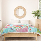 Winter Forest Woodland Animals in Arctic Blue Duvet Cover Gallery Image 3