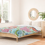 Winter Forest Woodland Animals in Arctic Blue Duvet Cover Gallery Image 2