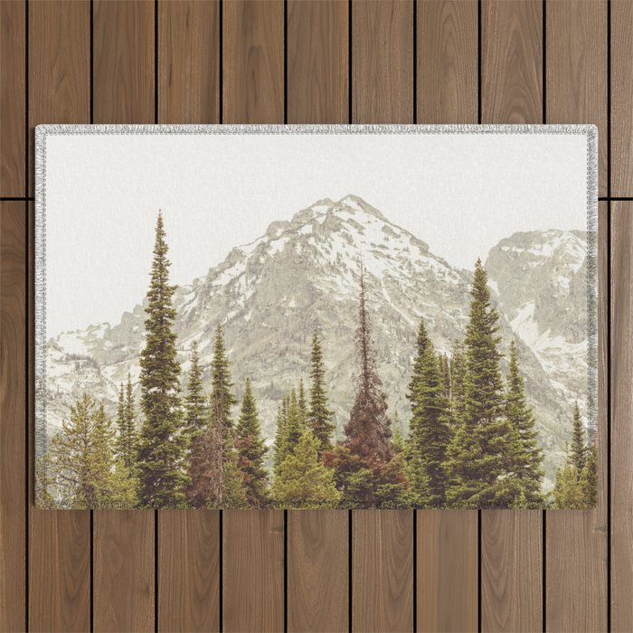 Grand Teton National Park Adventure II - Wanderlust Mountains Outdoor Rug Gallery Image 1