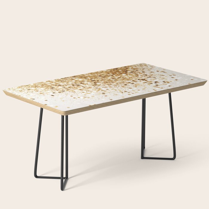 Sparkling Gold Glitter Glam #2 (Faux Glitter) #shiny #decor #art #society6 Coffee Table Gallery Image 1