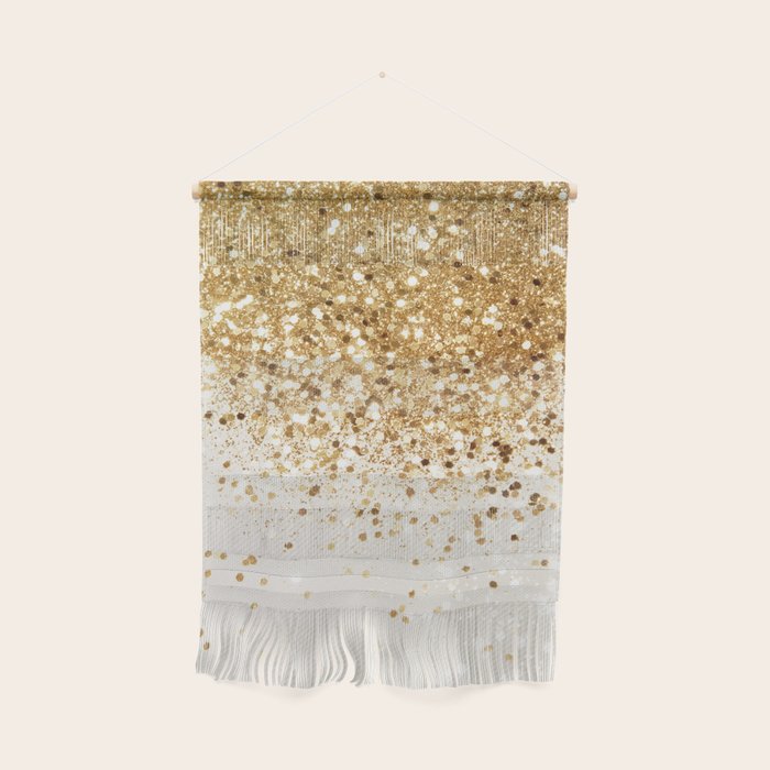 Sparkling Gold Glitter Glam #2 (Faux Glitter) #shiny #decor #art #society6 Wall Hanging Gallery Image 1