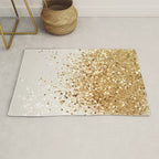 Sparkling Gold Glitter Glam #2 (Faux Glitter) #shiny #decor #art #society6 Rug Gallery Image 1