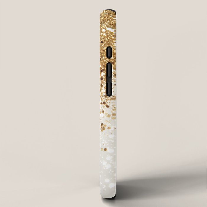 Sparkling Gold Glitter Glam #2 (Faux Glitter) #shiny #decor #art #society6 iPhone Case Gallery Image 2