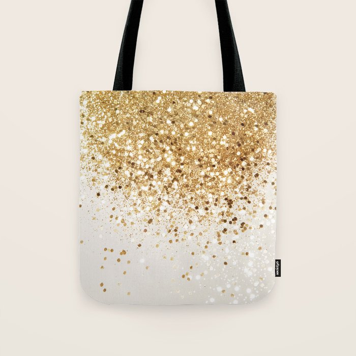 Sparkling Gold Glitter Glam #2 (Faux Glitter) #shiny #decor #art #society6 Tote Bag Gallery Image 1