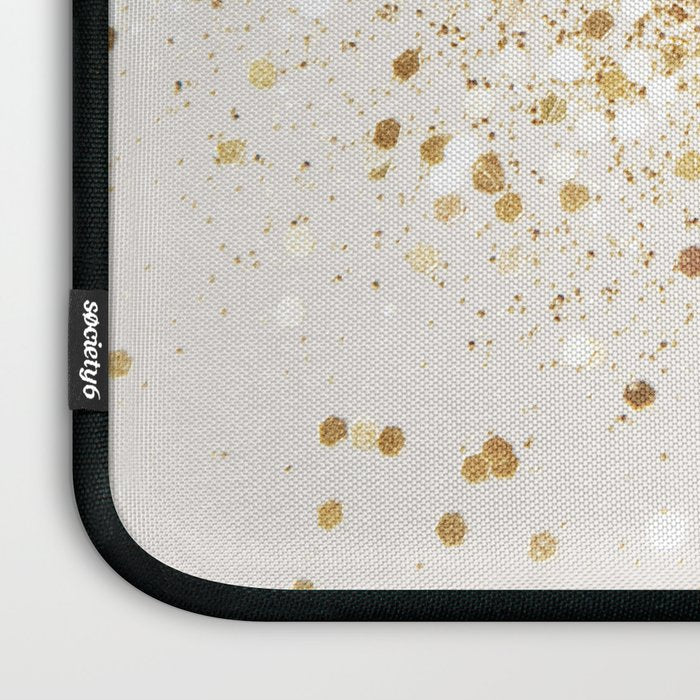Sparkling Gold Glitter Glam #2 (Faux Glitter) #shiny #decor #art #society6 Laptop Sleeve Gallery Image 3