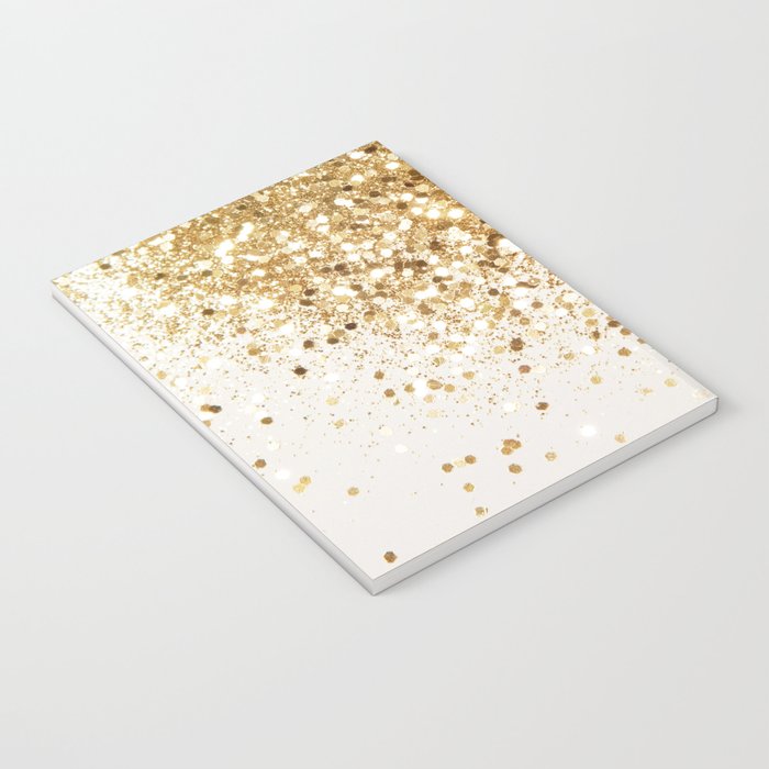 Sparkling Gold Glitter Glam #2 (Faux Glitter) #shiny #decor #art #society6 Notebook Gallery Image 3