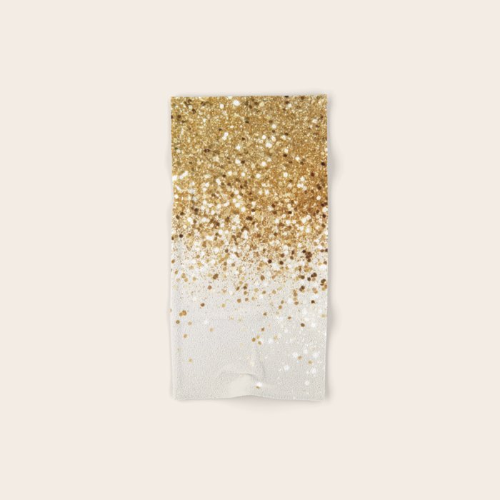 Sparkling Gold Glitter Glam #2 (Faux Glitter) #shiny #decor #art #society6 Bath Towel Gallery Image 1