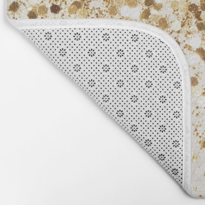 Sparkling Gold Glitter Glam #2 (Faux Glitter) #shiny #decor #art #society6 Bath Mat Gallery Image 2