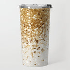 Sparkling Gold Glitter Glam #2 (Faux Glitter) #shiny #decor #art #society6 Travel Mug Gallery Image 2