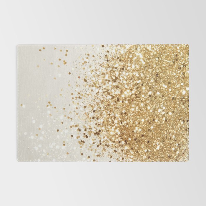 Sparkling Gold Glitter Glam #2 (Faux Glitter) #shiny #decor #art #society6 Rug Gallery Image 2