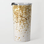 Sparkling Gold Glitter Glam #2 (Faux Glitter) #shiny #decor #art #society6 Travel Mug Gallery Image 3
