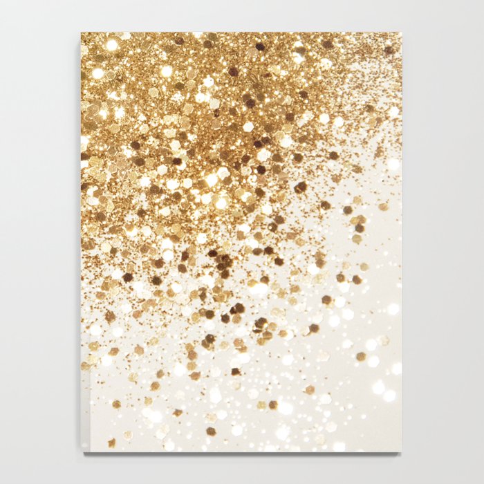Sparkling Gold Glitter Glam #2 (Faux Glitter) #shiny #decor #art #society6 Notebook Gallery Image 4