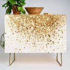 Sparkling Gold Glitter Glam #2 (Faux Glitter) #shiny #decor #art #society6 Credenza Gallery Image 1