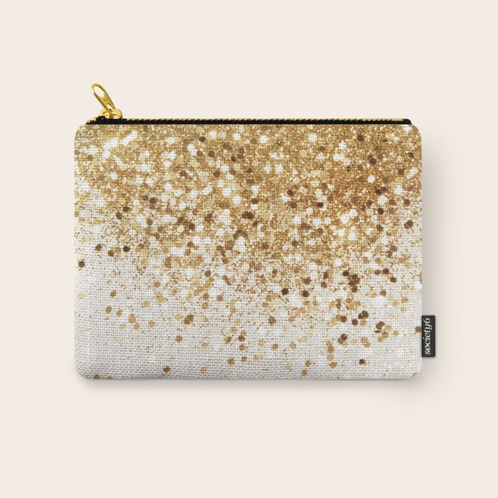 Sparkling Gold Glitter Glam #2 (Faux Glitter) #shiny #decor #art #society6 Carry All Pouch Gallery Image 1
