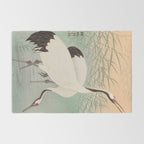 Two cranes in the lake - Japanese vintage woodblock print Rug Gallery Image 2