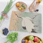 Two cranes in the lake - Japanese vintage woodblock print Cutting Board Gallery Image 2